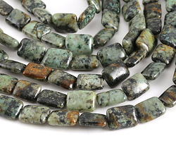 African Turquoise Thin Pillow 16x12mm Beads