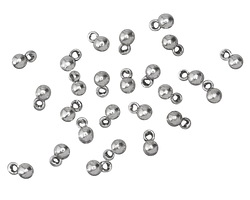 Zola Elements Antique Silver (plated) Mini Ball Charm 3x5mm