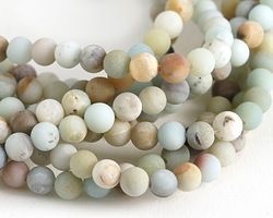 Black Gold Amazonite (matte) Round 6mm