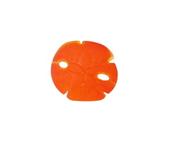 Tangerine Beach-Style Glass Sand Dollar 20mm