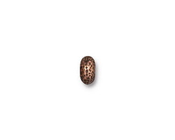 TierraCast Antique Copper (plated) Large Hole Hammertone Rondelle 4x7mm