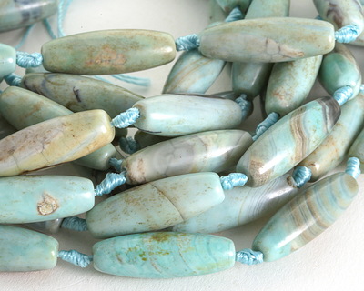Aqua Terra Agate Rice 28-30x9-10mm