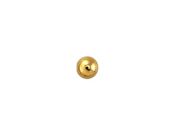 Gold (plated) Round (large hole) Bead 6mm