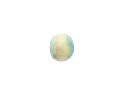 Gaea Ceramic Aqua & Cream Stripe Organic Round 10mm