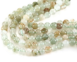 Mint Green Lodolite Quartz Round 6mm