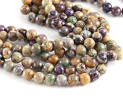 Purple Terra Jasper Round 8mm