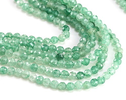 Green Strawberry Quartz Faceted Round 4mm