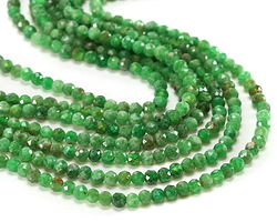 Tsavorite (A) Microfaceted Rondelle 3x4mm