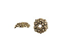 Antique Gold (plated) Daisies Bead Cap 3x11mm