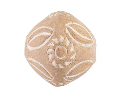 African Natural Clay Sunburst Spindle Whorl Bead 22-24mm