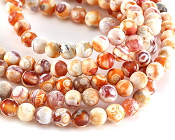 Molten Fire Agate (Matte) Round 8mm