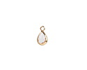 Clear Crystal Teardrop in Gold Finish Bezel 6.5x11.8mm