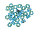 Czech Glass Matubo Matte Aquamarine w/ Rembrandt Tri-cut 2/0 Seed Bead