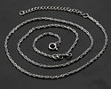 Stainless Steel Figaro Chain, 18" Finished w/ 3 jump rings & 2" extender, 1.25x1.64mm links