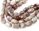 Laguna Lace Agate Microfaceted Long Nugget 15x9mm