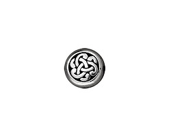 TierraCast Antique Silver (plated) Circle Triad Bead 10mm