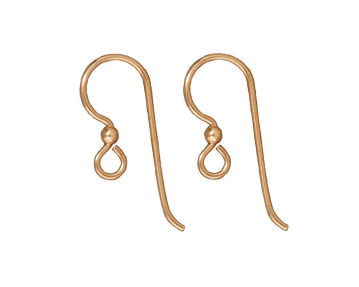 TierraCast Gold Filled French Hook Earwire w/ 2.5mm Bead 23x8mm