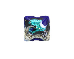 Grace Lampwork Cobalt Celestial Pillow 15mm