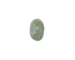 Gaea Ceramic Robin's Egg on Buff Rondelle 8-10x13-16mm