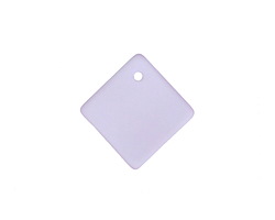 Periwinkle Beach-Style Glass Curved Diamond Square Pendant 18mm
