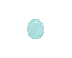Howlite Turquoise Thin Oval Slice Drops 12-13x14-15mm