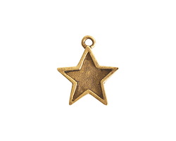 Nunn Design Antique Gold (plated) Mini Star Charm 16x18mm