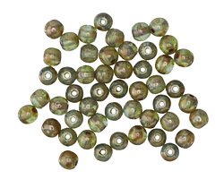 Czech Glass Water Lilies Round Druk 4mm
