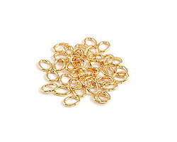 Gold (plated) Oval Jump Ring 5x4mm, 20 gauge
