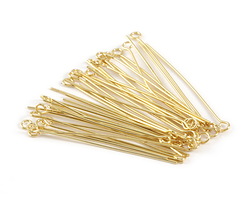 Gold (plated) Eye Pin 1.5", 22 gauge