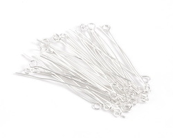 Silver (plated) Eye Pin 1.5", 24 gauge