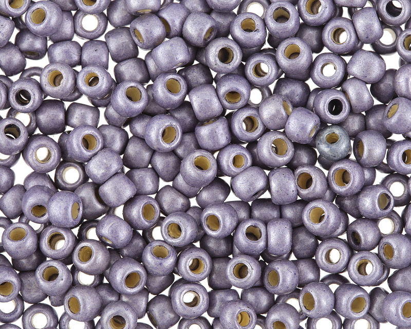 TOHO Permanent Metallic (Matte) Pink Pewter Round 6/0 Seed Bead