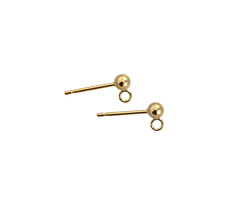 14K Gold Filled Ball w/ Loops Post Earring 3mm