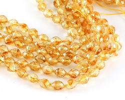 Citrine Faceted Rice 8-9x6.5-7mm Beads