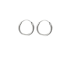 Silver (plated) Endless Hoop Earwire 10mm