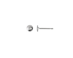 Stainless Steel Flat Pad Earring Post 4mm