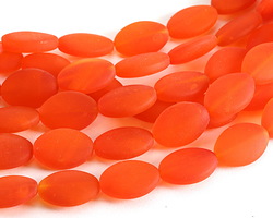 Tangerine Beach-Style Glass Oval 18x13mm