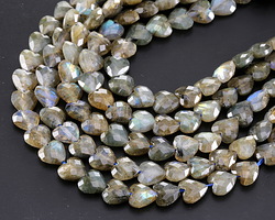 Labradorite (A) Microfaceted Heart 8mm