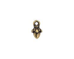 TierraCast Antique Brass (plated) Acorn Charm 5x10mm