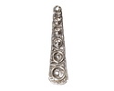 Mykonos Antique Silver (plated) Long Graduated Circle Drop Focal 8x53mm