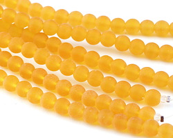 Saffron Beach-Style Glass Round 6mm