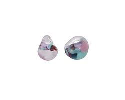 Unicorne Beads Glass Cotton Candy Teardrop 9-10mm