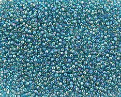 TOHO Transparent Rainbow Teal Round 15/0 Seed Bead