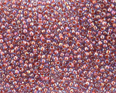 TOHO Rainbow Alexandrite (with Opaque Orange Lining) Round 11/0 Seed Bead