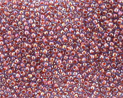 TOHO Rainbow Alexandrite (with Opaque Orange Lining) Round 11/0 Seed Bead