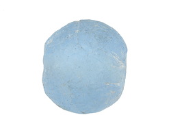 African Recycled Glass Light Sapphire Large Tumbled Round 20-22x20-23mm