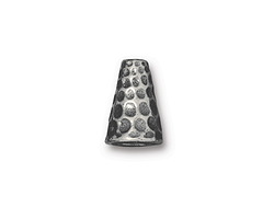TierraCast Antique Pewter (plated) Tall Hammertone Cone 13x9mm
