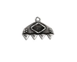 Cymbal Kipos IV Antique Silver (plated) Ending for GemDuo 21x15mm