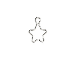 Amoracast Sterling Silver Mini Bubble Star w/ Loop 15x11mm