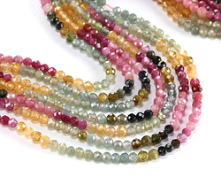 Tourmaline (AA) Ombre Microfaceted Round 2.5-3mm