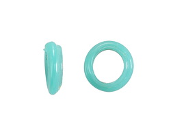 African Recycled Glass Sea Green Opal Dogon Mini Ring 10-14mm